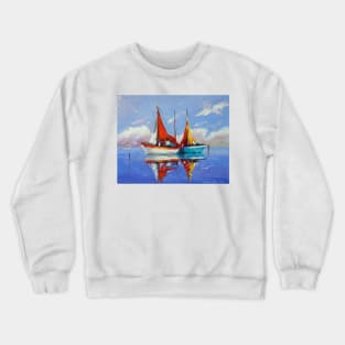 Sailboats in the sea Crewneck Sweatshirt